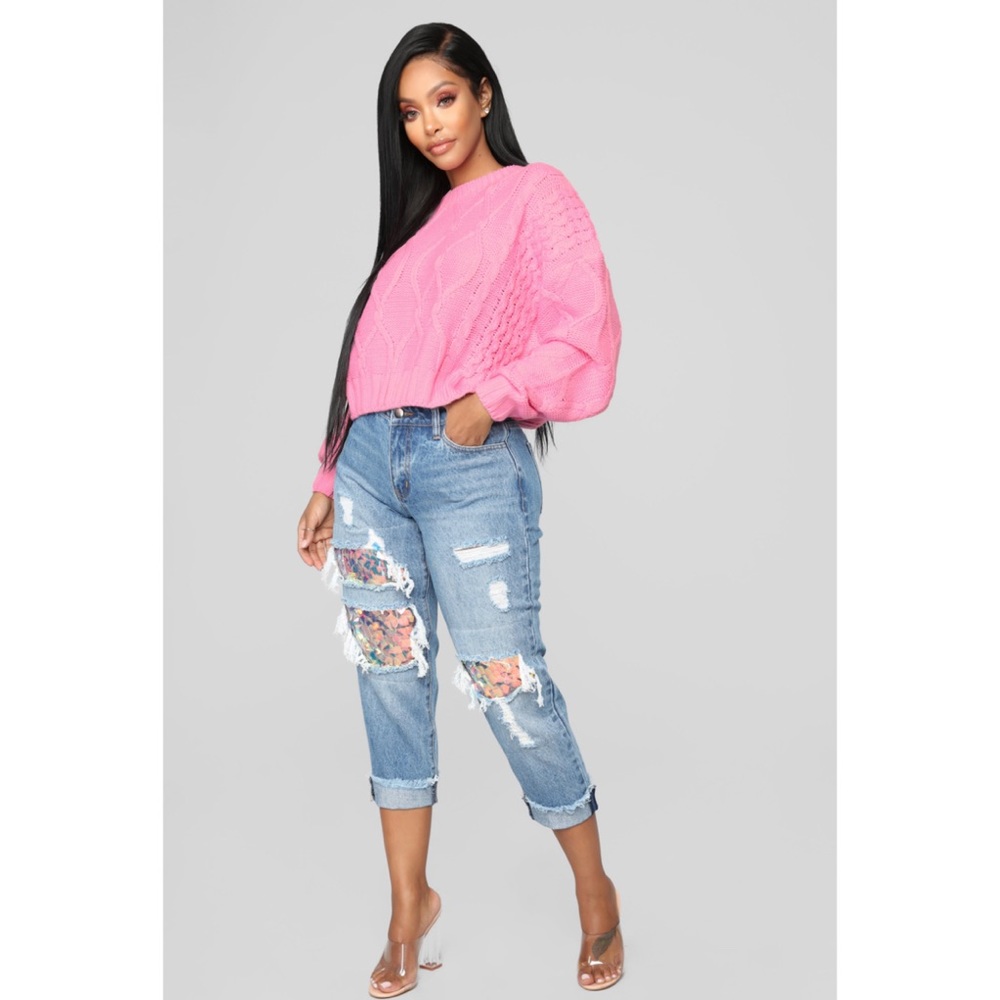 Fashion Nova Under the Sea Boyfriend Jean - Picture 9 of 9